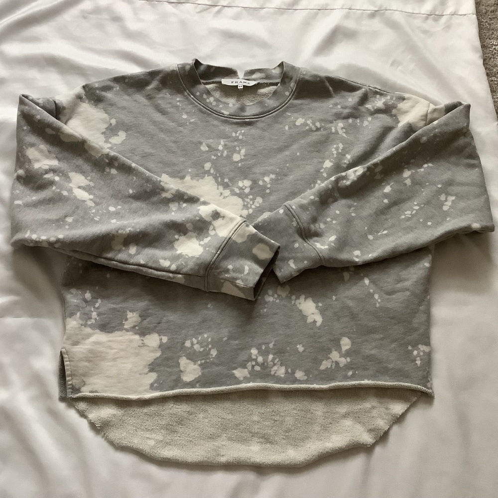 Frame SweatshirtEasy Shirttails Gris Heather Artsy Size Small - Picture 7 of 13